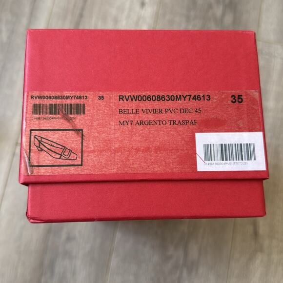 NEW Roger Vivier Belle Vivier Argento Silver Transparent Pumps Size 35 - Picture 5 of 5